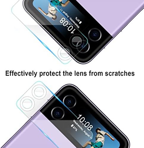 Galaxy Z Flip 4 5G Kamera Lens Koruyucu için Uamark, [3 Paket] Anti Çizilme Ultra İnce [Vaka Dostu] Yüksek Çözünürlüklü