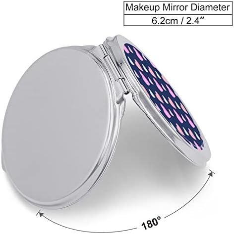 Suluboya Kalpler Kompakt Ayna Yuvarlak Makyaj Metal cep aynası Taşınabilir Katlanır Çift Taraflı 2X 1x