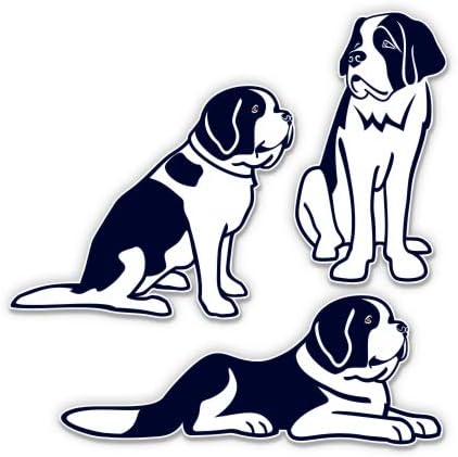 Saint Bernard Köpekler Seti 3-2.5 Her Vinil Çıkartmalar-Araba Laptop için Su Şişesi Telefon Su Geçirmez Çıkartmalar