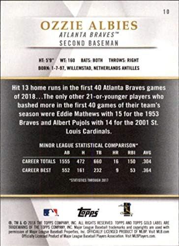 2018 Topps Altın Etiket Sınıf 210 Ozzie Albies RC Çaylak Atlanta Braves MLB Beyzbol Ticaret Kartı