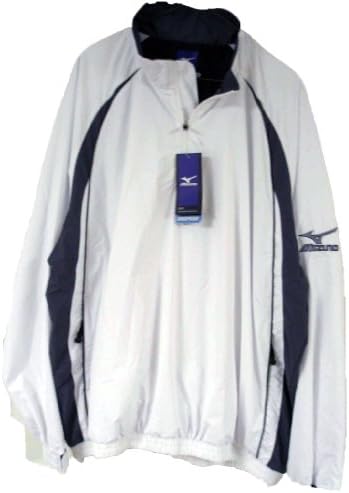 Mizuno Windlite Uzun Kollu Duş Üstü (Beyaz/Gümüş, Orta) Golf Ceketi