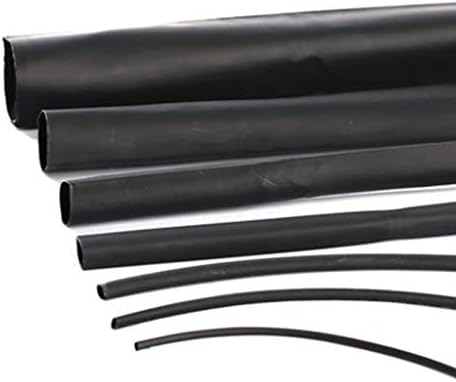 2: 1 siyah 1 2 3 5 6 8 10mm çaplı ısı Shrink Heatshrink boru tüp Sleeving Wrap tel satmak DIY bağlayıcı tamir (Renk