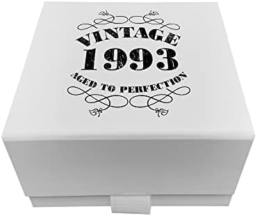 Kapaklı Hediye Kutuları-Manyetik Hediye Kutusu-5 Boyutta 30. Doğum Günü Hediyeleri için Beyaz Hediye Kutusu-Vintage-Küçük