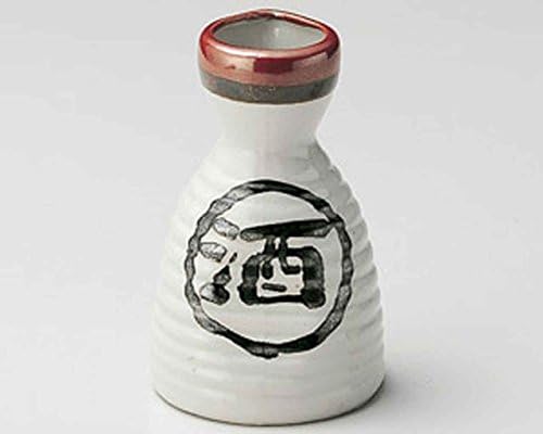 Japonya'da yapılan Mingei 3.1 inç 5 Sake karaf Beyaz porselen Seti