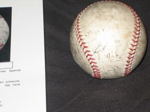 1944 YANKEES takımı (17+) İMZALI VİNTAGE OAL BEYZBOL JOE McCarthy JSA İmzalı Beyzbol Topları imzaladı