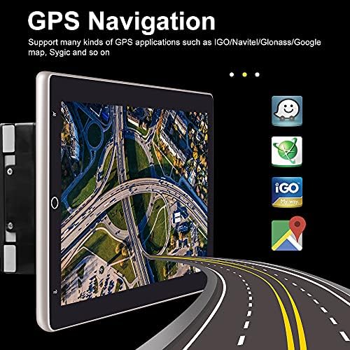 Evrensel Çift Din Android Araba Radyo, 10 inç Dokunmatik Ekran Döndürme GPS Android Araba Stereo