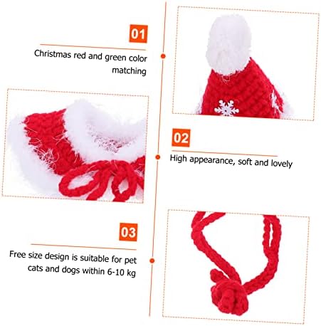 Ipetboom 1 Takım Kostüm ile Sıcak Pelerin Noel Pom Güzel Yavru Bandana Yaka Giysi için noel dekoru Parti Kıyafetleri