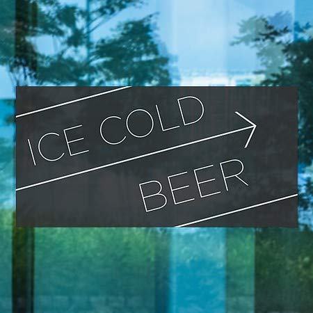 CGSıgnLab / Buz Gibi Bira-Temel Siyah Pencere Kaplaması | 24 x12