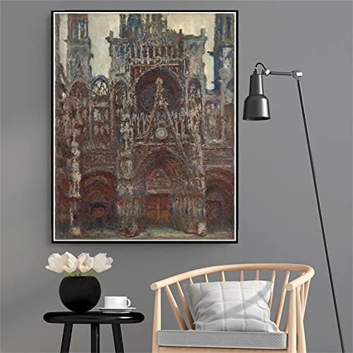 Rouen Katedrali Akşam Harmony Kahverengi Boyama Claude Monet DIY 5D Elmas Boyama Kitleri DIY Sanat Zanaat ev duvar