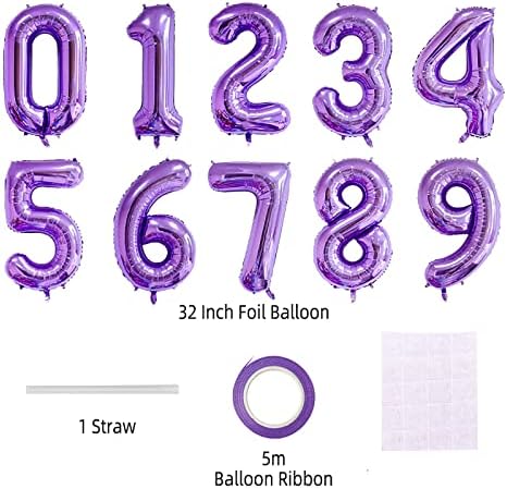 XLOOD Numarası 22 Balonlar 32 inç Dijital Balon Alfabe 22 Doğum Günü Balonları Haneli 22 Helyum Balonları Doğum Günü