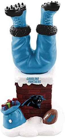 Noel Baba Carolina Panthers Noel Baba Bacakları Baca Bobblehead (Bobble Bacaklar) NFL