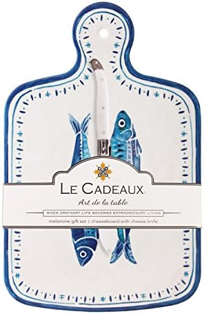 Le Cadeaux Santorini Melamin Peynir Tahtası ve Laguiole Peynir Bıçağı Seti