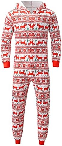 Noel Baskılı Loungewear Tulum Pijama Seti Erkekler Baba Noel Pijama Takım Kıyafeti Sıcak Seti Şükran Günü