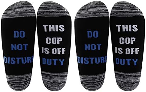 LEVLO Polis Görev Dışı Çorap Polis Memuru Hediye Rahatsız Etmeyin Bu Polis Görev Dışı Çorap Polis Erkekler için Hediye