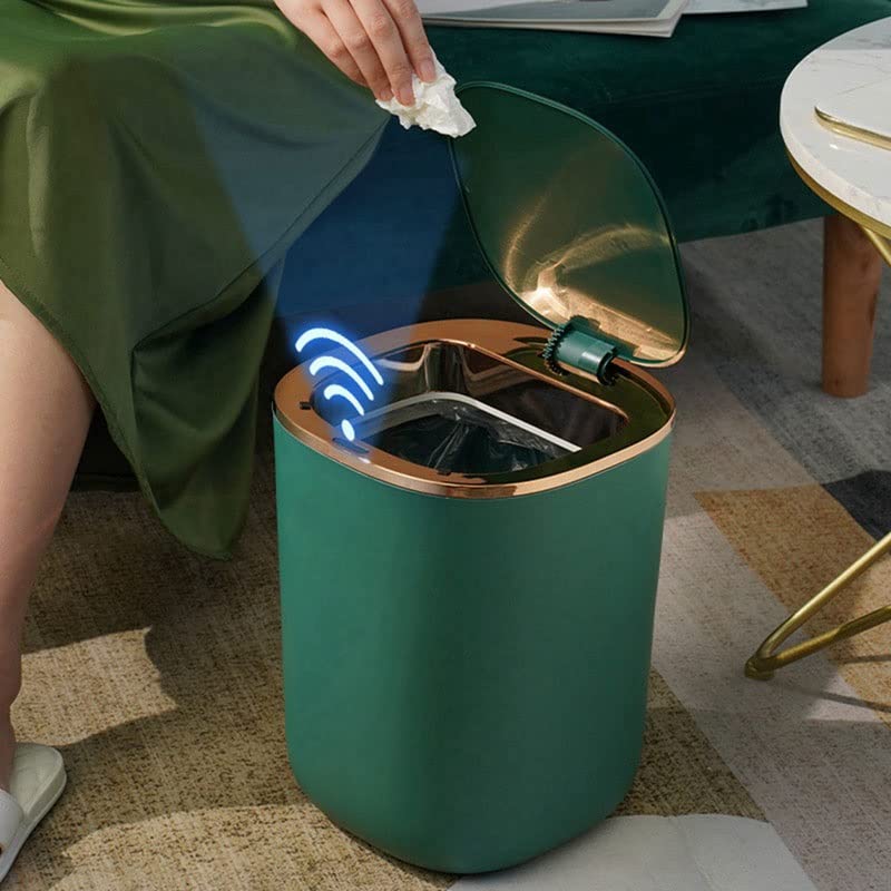 CZDYUF Akıllı Sensör çöp tenekesi Mutfak Banyo Tuvalet çöp tenekesi Otomatik Indüksiyon Su Geçirmez çöp kutusu kapaklı