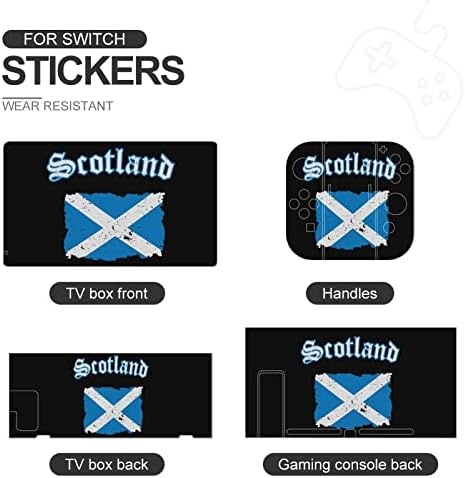 Vintage İskoçya Bayrağı Anahtarı Cilt Sticker Güzel Desen Tam Wrap Cilt Koruyucu İnce Kapak Sticker ile Uyumlu Anahtarı