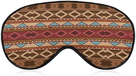 Navajo Kızılderili Desen Yumuşak Göz Maskeleri Ayarlanabilir Kayış ile Hafif Rahat Körü Körüne Uyku için