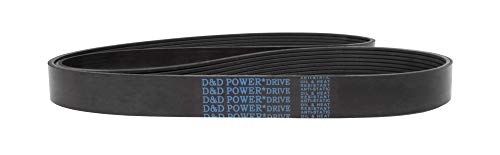 D & D PowerDrive 143J2 Poli V Kayış, 2 Bant, Kauçuk