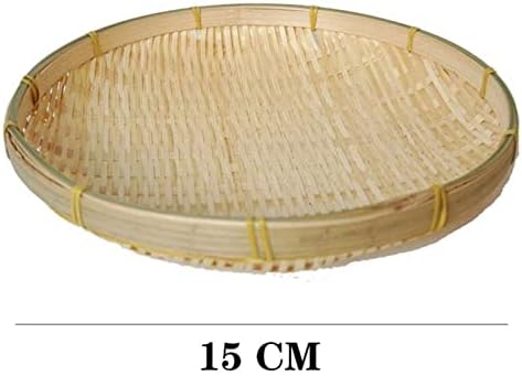 ALİVEE yiyecek tepsisi El Yapımı Bambu Örgü Yuvarlak depolama Tepsisi meyve çanağı Rattan Ekmek Sepeti Piknik Muhtelif