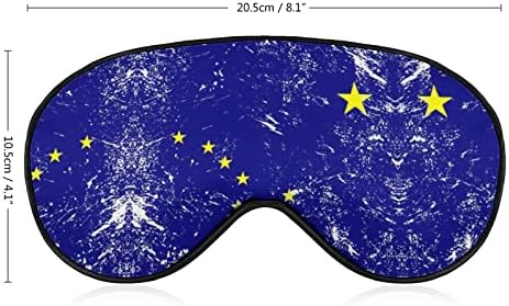 Alaska Eyalet Bayrağı Yumuşak Göz Maskeleri Ayarlanabilir Kayış ile Hafif Rahat Körü Körüne Uyku için