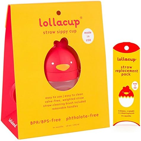 Bebek için Lollaland Ağırlıklı Pipetli Suluk: ABD'de üretilmiştir-Geçiş Çocukları, Bebek ve Yürümeye Başlayan Çocuk