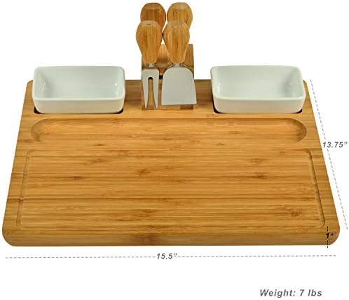 4 Aletli Ascot Sherborne Bambu Peynir Tahtası Setinde Piknik-ABD'de Tasarım ve Kalite Güvencesi