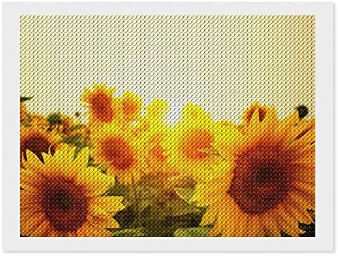 Alan Ayçiçeği Elmas Boyama Kitleri 5D DIY Tam Matkap Taklidi Sanat Duvar Dekor Yetişkinler için 8x 12