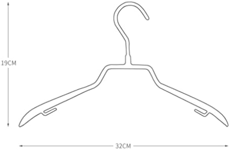 GANFANREN Beyaz PVC Kaplı Askı Metal Askı Kaymaz Baskı Önleyici Askı (Renk: Siyah, Boyut: 32 * 19cm)