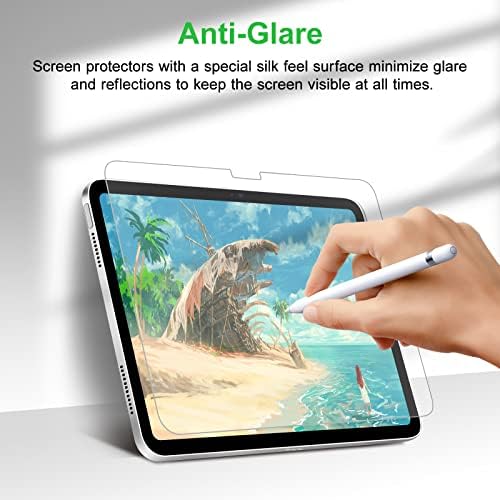 Bioton [iPad 10. Nesil 10,9 inç (2022) ile Uyumlu Silkfeel Mat Cam Ekran Koruyucu, [Otomatik Hizalama Kiti] [Temperli