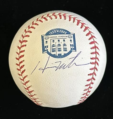 Hideki Matsui NY Yankees Resmi MLB Stadyumu Anniv'i imzaladı. Hologramlı Beyzbol-İmzalı Beyzbol Topları
