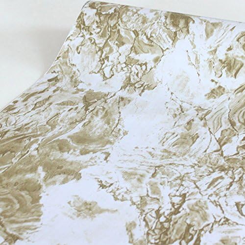 Yıfely Granit Mermer Görünümlü Masa Üstü Koruyucu Kağıt Çıkarılabilir Raf Astarı Tezgah Sticker 17.7 İnç x 9.8 Feet