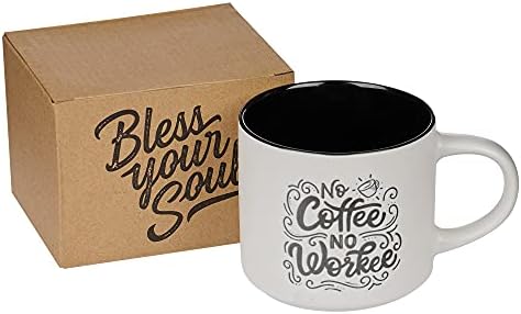 Ruhunuzu Korusun Büyük Beyaz Kahve Kupa Kahve Yok İşçi Yok, Kadınlar / Erkekler için Komik Doğum Günü Hediyeleri,