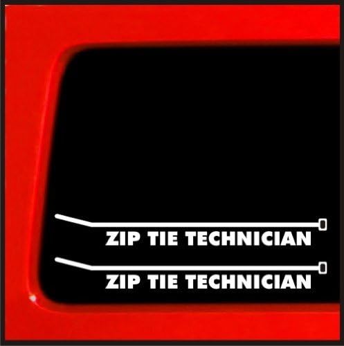 Etiket Bağlantısı / Zip Kravat Teknisyeni tampon çıkartması Çıkartması Araba, Kamyon, Pencere, Dizüstü Bilgisayar