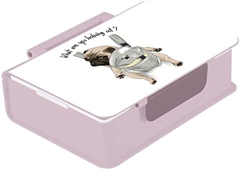 ALAZA Pug Köpek Arka Taşıyıcı W / Alıntı Suluboya Golden Retriever Köpek Kelebek Sanat Bento yemek kabı BPA İçermeyen