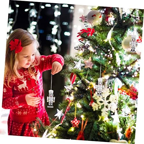 Amosfun 6 pcs Fındıkkıran Kuklalar Noel Parti Malzemeleri Noel Fındıkkıran Heykeli Noel askı süsleri Ağacı Asılı