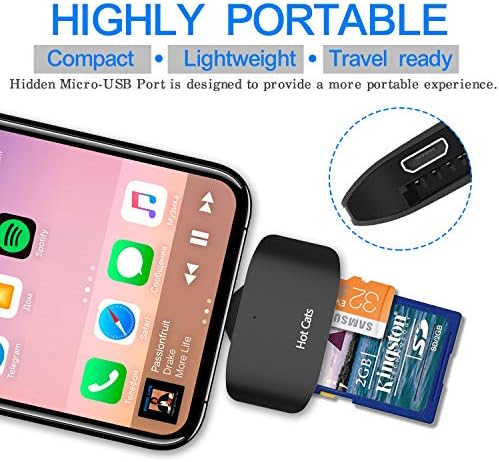 SZSLDT iPhone için USB Kart Okuyucu, USB'den iPhone / iPad Adaptörüne, iPhone ve iPad için 3'ü 1 arada USB Kamera