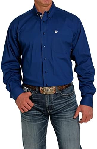 Cinch Batı Gömlek Erkek Uzun Kollu Düğme Ön Katı MTW1105445