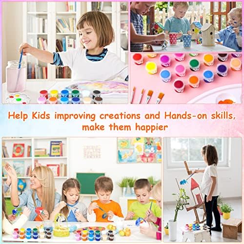 Çocuklar Sanat ve El Sanatları için 140 Adet Yıkanabilir Boya Seti, Parti Sınıfı Boyama Malzemeleri için 12 Renkten