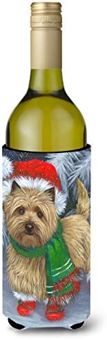 Caroline's Treasures PPP3058LİTERK Cairn Terrier Noel Kırmızı Çizmeler Şarap Şişesi Hugger, Şişe Soğutucu Kol Hugger