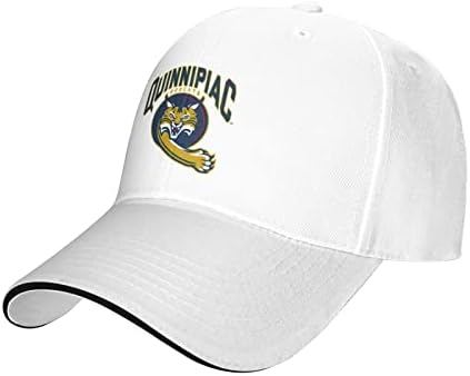Quinnipiac Üniversitesi Logo Sandviç Kap Unisex Klasik Beyzbol Capunisex Ayarlanabilir Casquette Baba Şapka