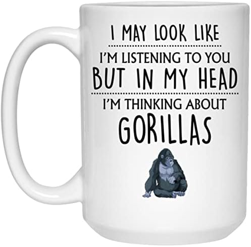 Goril Hediye, Goril Kupa, Goril Sevgilisi Hediye, Komik Goril Hediyeler, Goril Severler için Hediyeler, Kadınlar,