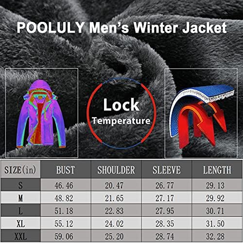 Pooluly erkek Kayak Ceket Sıcak Kış Su Geçirmez Rüzgarlık Kapüşonlu Yağmurluk Snowboard Ceketler
