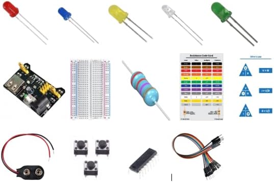 Elektronik LED Başlangıç Kiti - 74 Adet - Arduino, Nano, Ahududu Pi, Diğer Proje Panoları ile çalışır