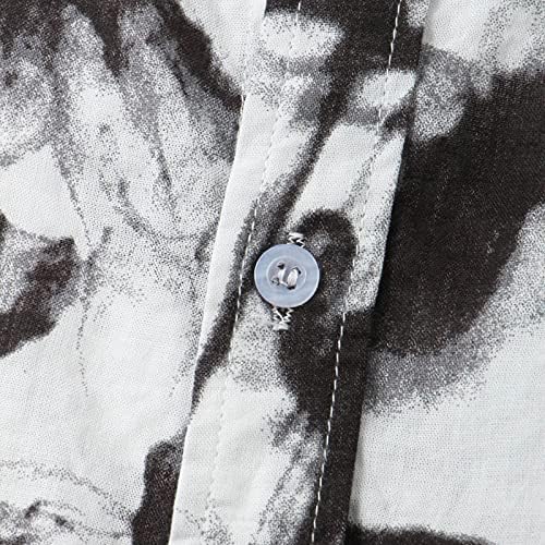 XXBR Yaz Pamuk Keten Gömlek Erkekler için Vintage Kısa Kollu Düğme Aşağı havai gömleği Rahat Fit Casual Plaj Üstleri