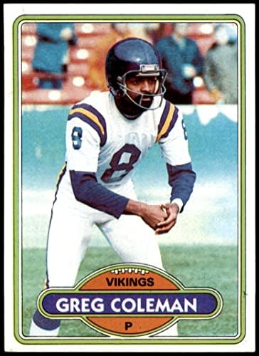1980 Topps 97 Greg Coleman Minnesota Vikingleri (Futbol Kartı) NM + Vikingler Florida A & M