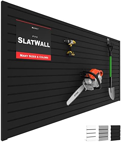 Slatwall Panel Garaj Duvar Organizatörü: Ağır Hizmet Tipi Duvara Monte PVC Duvar Rafı, Garaj Duvar Depolama için